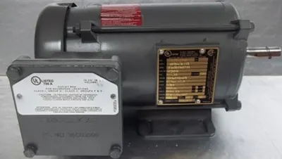 QTY. 1. BALDOR ELECTRIC CO. ELECTRIC MOTOR FOR HAZ...