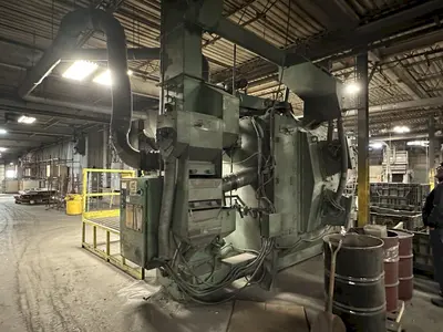 36" X 72" GOFF MODEL #3672D SPINNER HANGER SHOT BLAST CLEANING SYSTEM, NEW 2006: STOCK #22470