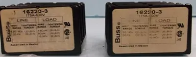 QTY. 2. BUSS 16220-3 DISTRIBUTION BLOCKS 175A-600V...