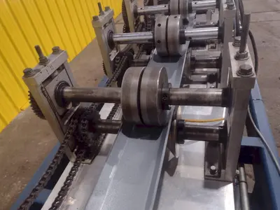 12 STAND X 10" KNUDSON MODEL #KS-2468 STUD & TRACK FRAMING ROLLFORMER, WITH AMS CONTROLS: STOCK #18942