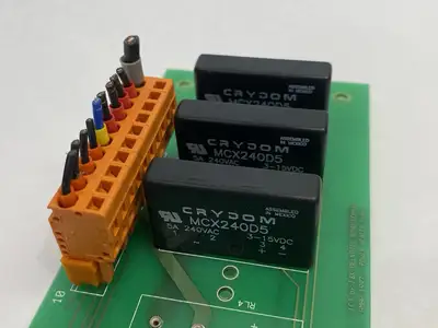 Used F&K Delvotec Power Heater Board w/ 2x Crydom MCX240D5 I/O Boards & Replacement Parts Michigan US | Maverick Industrial Sales #1391709