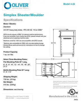 OLIVER 4-24 Sheeter Moulder | Harvest Equipment and Fabrication Inc (3)