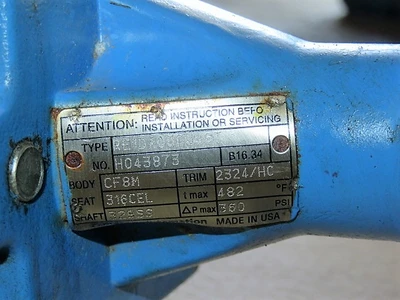 Neles Jamesbury 3" V-Ball Valve Air Operated