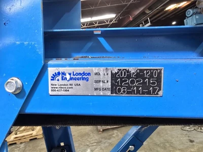 144 "L x 11.5" W Belt, New London Horizontal Conveyor, Model 200-12-120, New in 2017