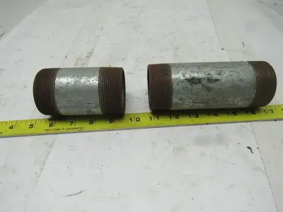 2"x 6 & 2"x 4" Rigid Steel Galvanized Conduit Nipple Lot of 8