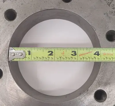 LATHE CHUCK BACK PLATE – 12-1/2IN OD, 4IN CENTER HOLE, 2IN THICKNESS