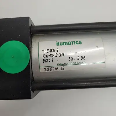 USED NUMATICS NUMATICS 2" X 18" STROKE CYLINDER YH-834835-2 P1AL-18A1D-CAA0