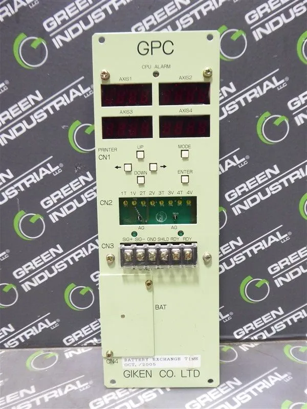 Giken GPC Servo Controller CPU Alarm Panel AU6628N 659091003 Used