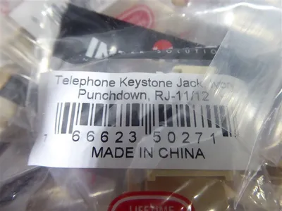 Box of 50 Intellinet RJ-11/12 Ivory Punchdown Telephone Keystone Jacks New NIB