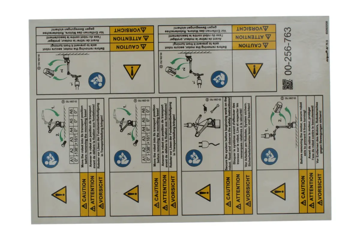 KUKA Warning signs KR 8 R2100 arc HW