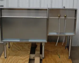 142-1257 Krowne 47 Inch Cocktail Station Underbar Ice Bin w 10 Circuit Cold Plat