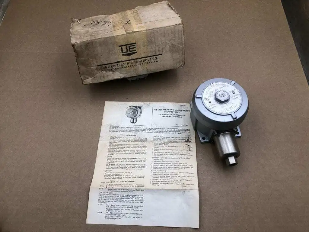 UE United Electric 164 Ex Proof Pressure Control 0-200PSI 0.5-2PSI 125/250V -NIB