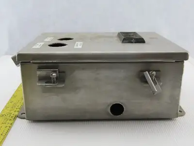 Hoffman Wall Mount Electrical Enclosure JIC 10"x 8"x 4" Stainless Steel