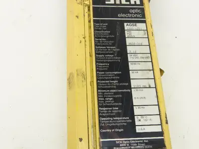 Sick Optic AGSE 1200-1211 Safety Light Curtain Receiver 1183mm x 6m