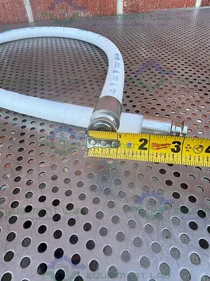 USED RUBBER FAB 08RFSV-0500 SILICON HOSE 48" W/ 1/2" SANITARY FITTING