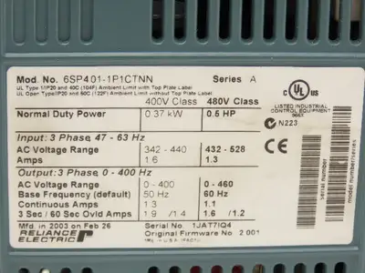 Used RELIANCE ELECTRIC _UNKNOWN_ Variable Speed Drives Indiana US | Arrow Industrial #1316617