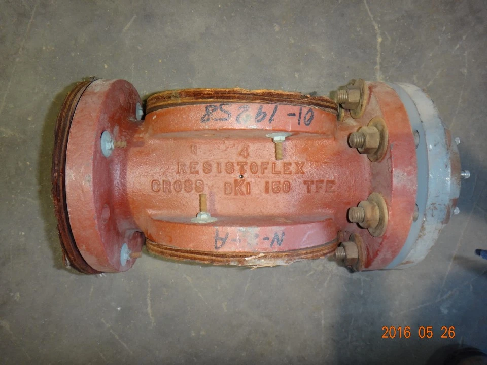 4" Resistoflex Short Cross TFE Line, 150