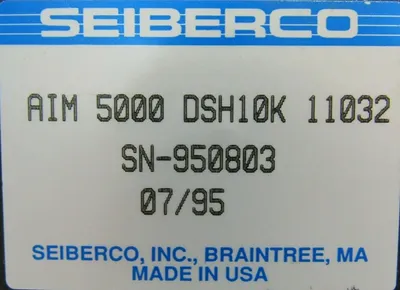 USED SEIBERCO AIM 5000 SERVO DRIVE DSH10K 11032 AIM5000DSH10K11032