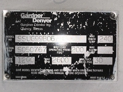 USED Gardner Denver SSUG99B06