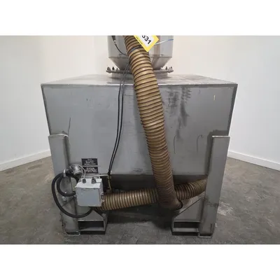 Used 32 Cu Ft Premier Pnuematic Vacuum Receiver Portable Stainless Tote Bin