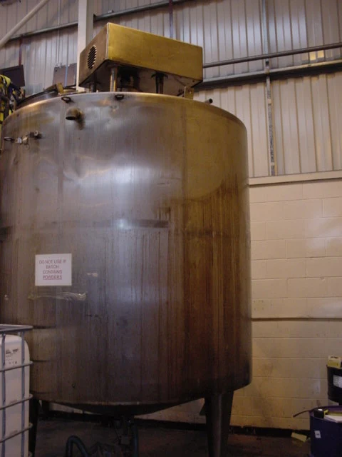 6,250L S/S Vert Jktd. Mixing Tank