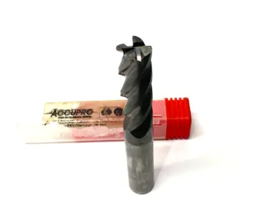 USED ACCUPRO SQUARE END MILL: 1/2" DIA, 1-1/2" LOC, 4 FLUTE, SOLID CARBIDE
