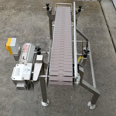 Used NextConveyor Stainless Steel Washdown Plastic Link Belt Conveyor
