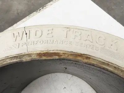 Wide Track 22x12x16 | 559x305x406 Forklift Tire Smooth Press-on White Non-Mark