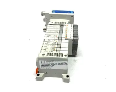 VV5QC11-12N7SEAN-D0S, VVQ1000-10A-1, VQC1400N-51, VQC1500N-51, | SMC VV5QC11-12N7SEAN-D0S Pneumatic Solenoid Valve Manifold, 12-Station - Used