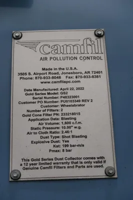 Item# M515 2022 Wheelabrator-Camfil Dust Collector With Explosion Proof Venting