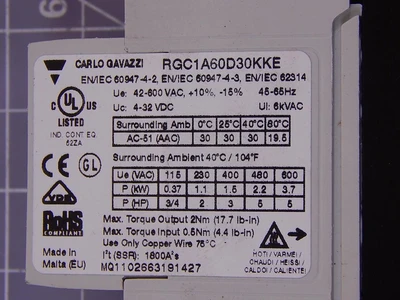 Used CARLO GAVAZZI _UNKNOWN_ Relays & Switches Texas US | OCO Industrial #1676726