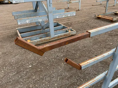 Metal 8-Tier Cantilever Rack, welded together, arms stick out approx. 20” and have metal brackets th...