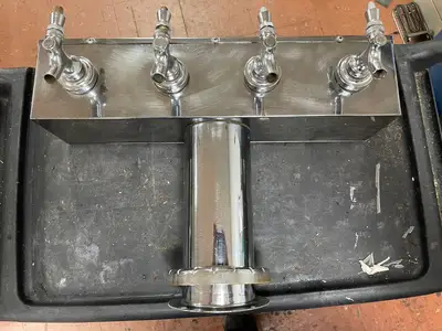 Used Falcon Restaurant Supply Used "T" Style Pedestal Draft Beer Tower Dispenser 4 Tap Beer Equipment Illinois US | Falcon Restaurant Supply #1376109