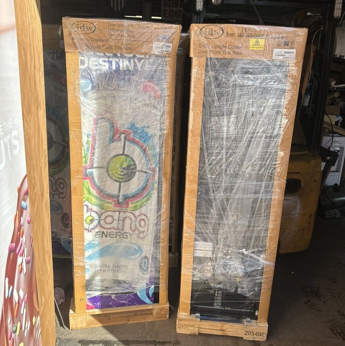 174-0211 IDW G-9SI-N Bang Energy Single Glass Door Self Contained Cooler