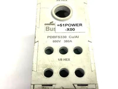 USED COOPER BUSSMANN POWER DISTRIBUTION BLOCK 600V 380A
