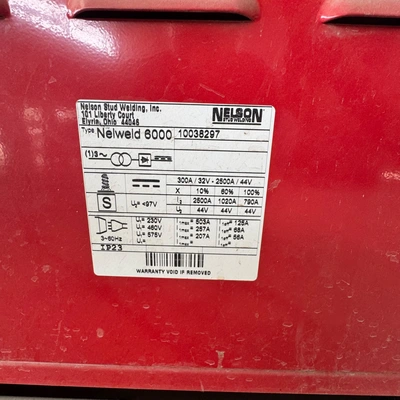 Used NELSON NELWELD 6000 Stud Welders Arizona US | SNL Machine Trader LLC #1259350
