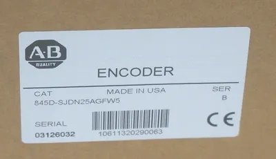 NEW ALLEN BRADLEY 845D-SJDN25AGFW5 ABSOLUTE ENCODER SER. B, 845DSJDN25AGFW5