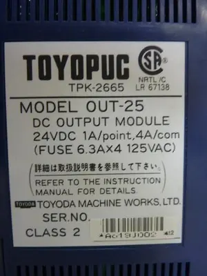 Used TOYOPUC TPK-2665 Circuit Boards Michigan US | Ideal Machinery #1318591