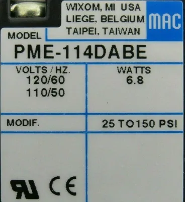 NEW MAC VALVES 6211C-111-PM-114DA SOLENOID VALVE 6211C111PM114DA