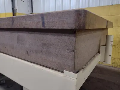72 X 48" X 12" 4 LIP PINK GRANITE SURFACE PLATE WITH STAND: STOCK 17346