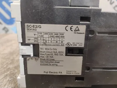 FUJI ELECTRIC SC-E2/G Definite Purpose Contactors | ESS Industrial Equipment Sales (7)