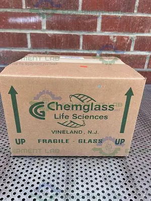 NEW CHEMGLASS CG-1946-50 REACTION VESSEL 5 NECK LID 200MM, 45/50 JOINTS.