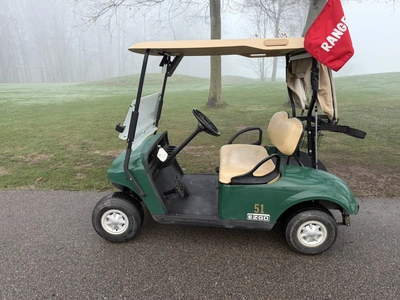 (1) 2017 E-Z-Go golf cart with a Kawasaki gas engine, model 625111G01, includes canopy, ball cover, ...
