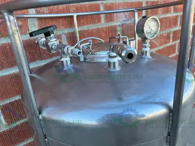 USED ALLOY PRODUCTS 120 LITER STAINLESS STEEL PRESSURE VESSEL 100 PSI