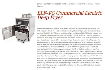 Used 2021 BKI BLF-FC Cookers / Coolers / Fryers Georgia US | Southeast Equipment Sales #1312045