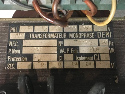 USED DERI TRANSFORMATEUR MONOPHASE DERI-