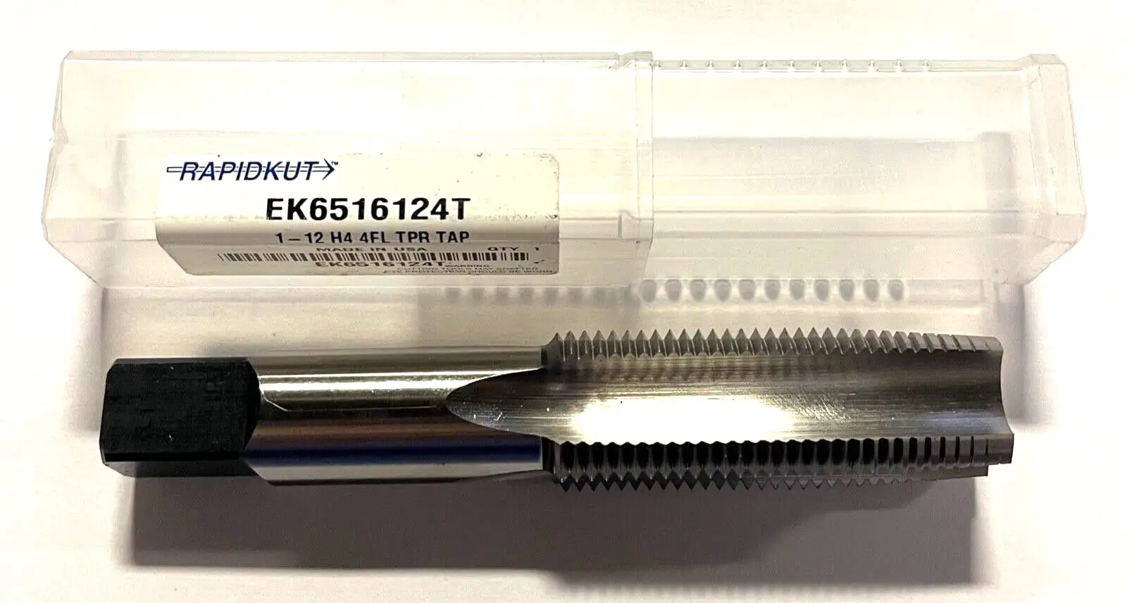 RapidKut 1"-12 HSS Hand TAP 4 Flute H4 Taper USA Made