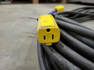 274 ft Power Extension Cord NEMA 5-15 Plug and Receptacle