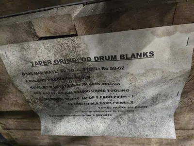 305mm Standard Drum Blank, A2 Material (In Crate)