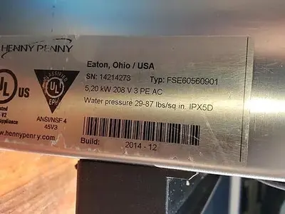 USED HENNY PENNY FSE60560901